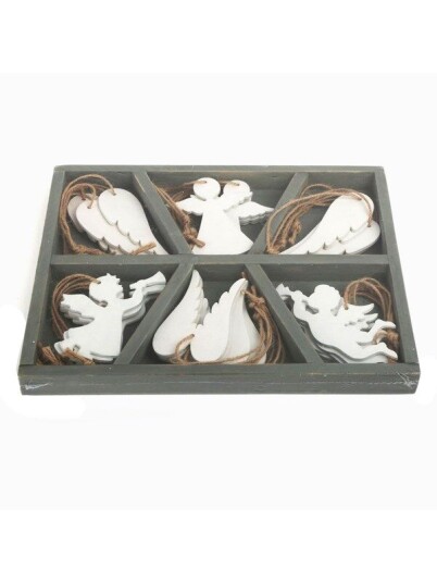 Small Foot  Wooden Christmas Hangers Angel 18pcs