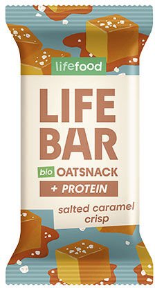 Lifefood Glutenfri Havrebar Protein Salted Caramel Crisp Øko - 40 g Lifefood Glutenfri Havrebar Protein Salted Caramel Crisp Øko - 40 g