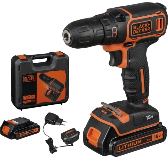 Black & Decker BDCDC18KB QW Borskrutrekker 18V Med batteri Black & Decker BDCDC18KB QW Borskrutrekker 18V Med batteri
