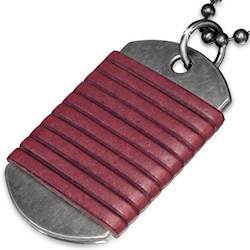 Halskjede "Dogtag læder" Halskjede "Dogtag læder"