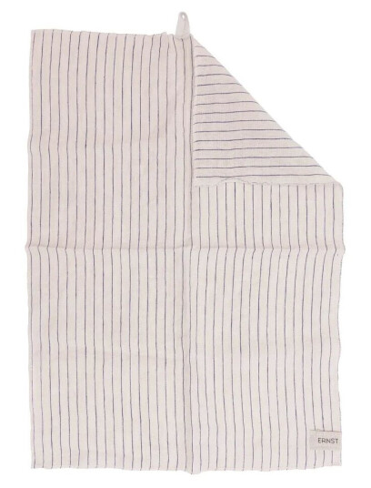 Ernst kjøkkenhåndkle stripete 50 x 70 cm Blå-beige