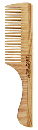 Tek Wooden Detangling Comb With Handle Medium Sized Teeth Tek Wooden Detangling Comb With Handle Medium Sized Teeth