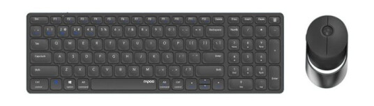 Rapoo 9750M Trådløst Tastatur i Mørkegrå - Standard Bluetooth Rapoo 9750M Trådløst Tastatur i Mørkegrå - Standard Bluetooth