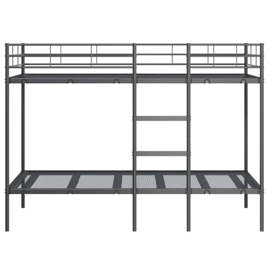 Køyeseng uten madrass svart 107x203 cm stål 42000325