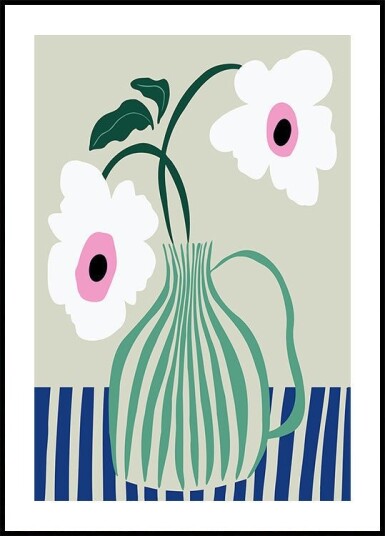 Floral Pottery Delight Plakat Plakat / 30x40cm