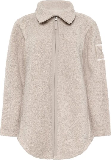 Didriksons Umi Fleecefrakk Dame Teddy med Høy Krage Clay Beige 3XL Didriksons Umi Fleecefrakk Dame Teddy med Høy Krage Clay Beige 3XL