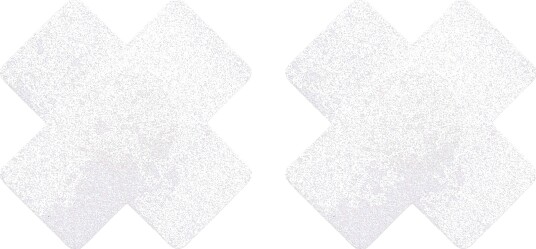 Espa Nipple Covers Kors Hvite Glitter One size 58446