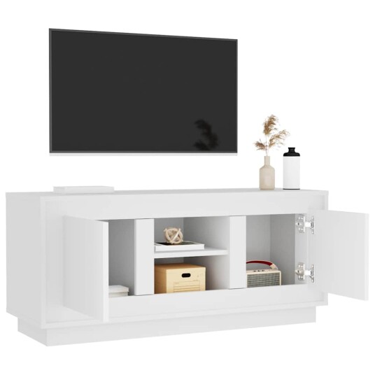 TV benk svart 102x35x45 cm konstruert tre TV benk svart 102x35x45 cm konstruert tre