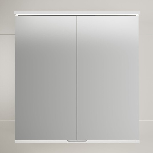 Linn Bad Hilde Speilskap med Overlys og Stikk Hvit Matt / 80cm