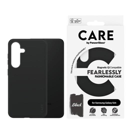 CARE by PanzerGlass Svart Fashionable Case med Qi for Samsung Galaxy S24