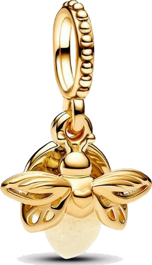 Pandora Moments Charm i 925 forgylt sølv med ildflue