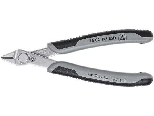 Knipex ESD Avbitertenger 125mm med Flerkomponent-Grep