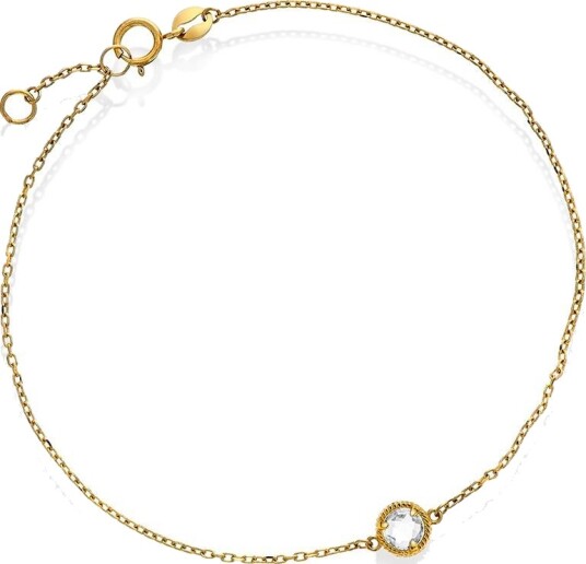 Pan Jewelry Armbånd i 585 gult gull med zirkonia