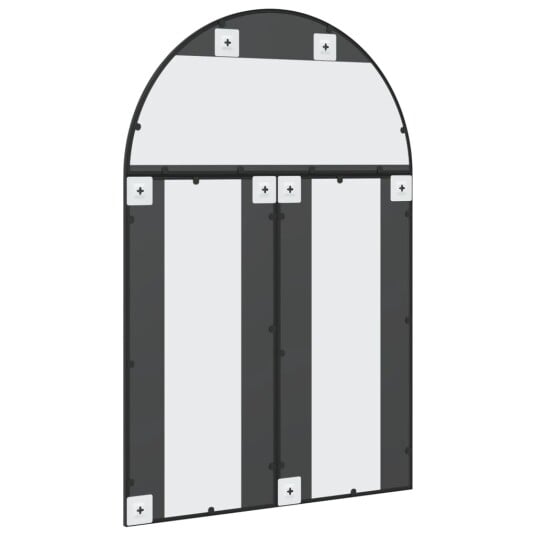 Veggspeil svart 80x120 cm buet jern Veggspeil svart 80x120 cm buet jern