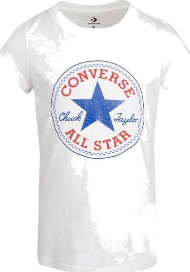 Converse T skjorte Hvit m. Logo Converse 12 13 år 152 158 T skjorte
