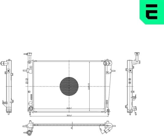 ERA 673137 Radiator motorkjøling ERA 673137 Radiator motorkjøling