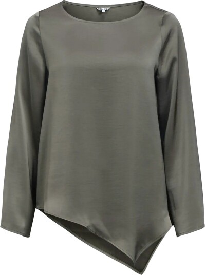 Object Objchilli L/S Asymmetric Top 146 Nd   GUNMETAL   38