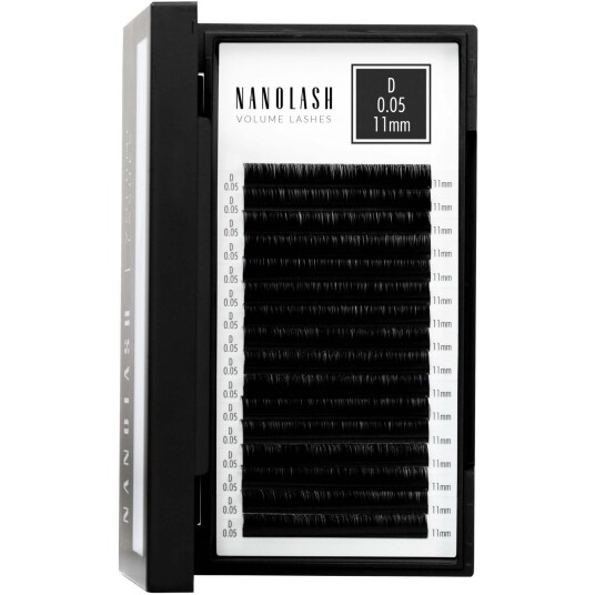 Sett med falske øyenvipper Nanolash VOLUME LASHES Forlengelser 11 mm Sett med falske øyenvipper Nanolash VOLUME LASHES Forlengelser 11 mm