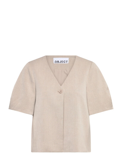 Object Objlisa S/S Re Top Noos   Beige   40