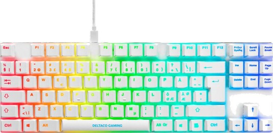 Deltaco Gaming Whiteline WK90R TKL Mekanisk Tastatur