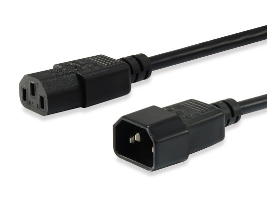 EQUIP Kaltgeräteverl.-Kabel IEC C14 -> IEC C13 St/Bu 3m sw