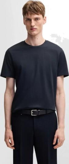 Boss BLACK Tessler Mercerized Crew Neck T-Shirt Dark Blue