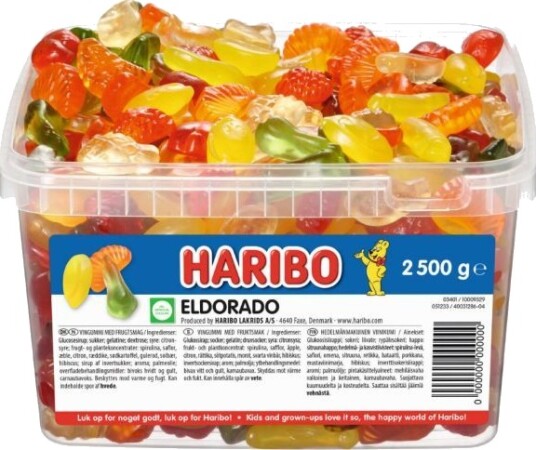 Haribo Eldorado 2,5 Kg I Plastbøtte Haribo Eldorado 2,5 Kg I Plastbøtte