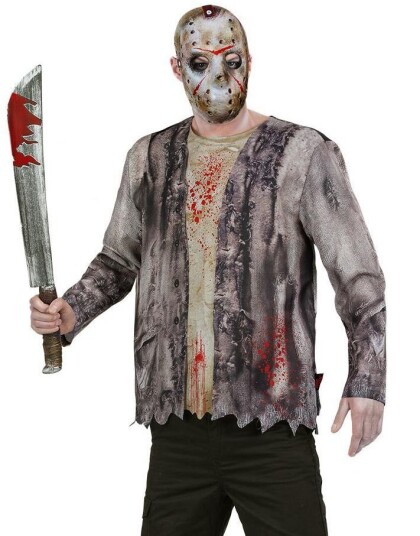 Jason Voorhees Kostyme til Mann Friday The 13th Lisensiert S Jason Voorhees Kostyme til Mann Friday The 13th Lisensiert S
