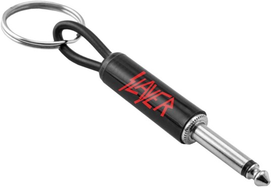 Slayer  Guitar Plug Keychain  Red Logo