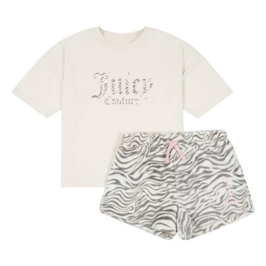Juicy Couture Tiger T skjorte & Fleece shorts sett Vanilla Ice 8 9 ÅR