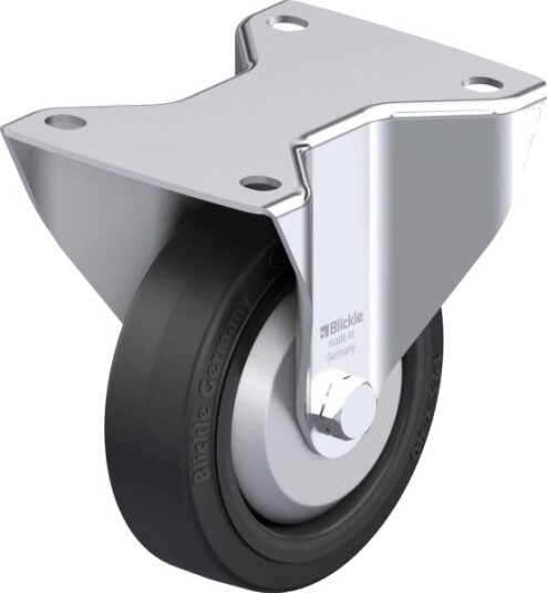 Blickle 851422 Bk-Poev 125Kad-3-Fa Faste Hjul I Stål, Hjuldiameter 125 Mm, Bæreevne (Maks.) 250 Kg, 1 Stk