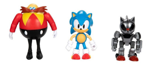 Sonic The Hedgehog 30-års jubileumsfigursett med Sonic, Dr. Eggman og Mecha Sonic 10cm Sonic The Hedgehog 30-års jubileumsfigursett med Sonic, Dr. Eggman og Mecha Sonic 10cm