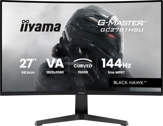 Iiyama G-Master 27" Curved VA Gaming Skjerm 144Hz FHD Svart