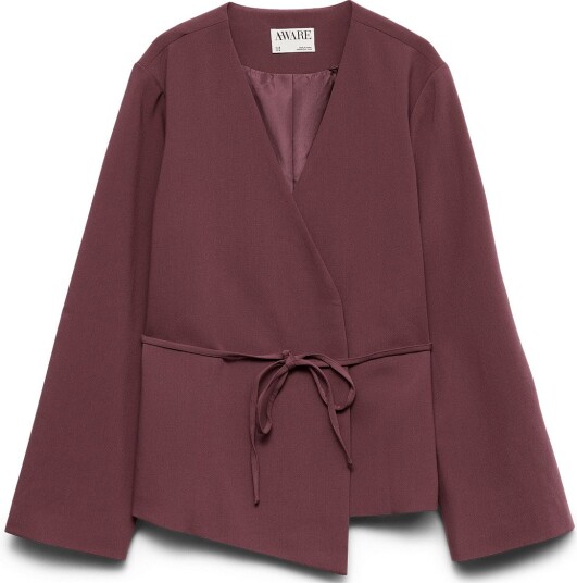 Vero Moda Awtenora Ls Wrap Blazer   CATAWBA GRAPE   38