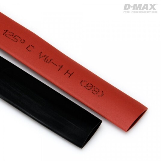 DynoMAX B9207 Heat Shrink Tube Red & Black D8mm x 1m
