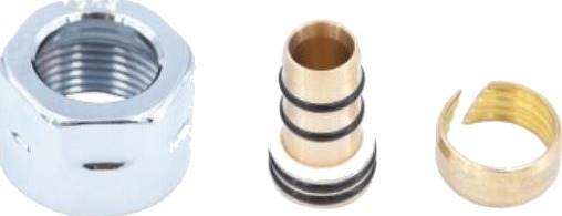 Vario Term Klem /Adapterkobling Gw 3/4 X Alu Pex 16X2 Nikkel Eurokonus
