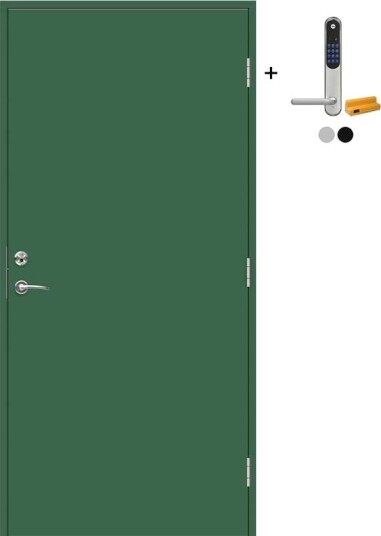 Ytterdør Swedoor Advance-Line Nordic Stockholm med Yale Doorman Classic Home
