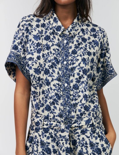 Lollys Laundry Myall Shirt Ss Blue S Lollys Laundry Myall Shirt Ss Blue S
