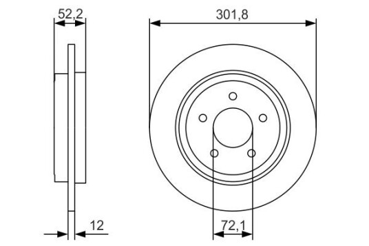 Bremseskive BOSCH 0 986 479 A53