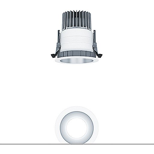 Zumtobel Downlight PANOS 100mm 15W 1271lm 3000K DALI hvit