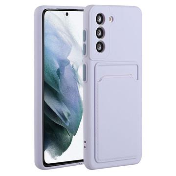 Samsung Galaxy S21 FE 5G TPU-deksel med Kortholder Lilla