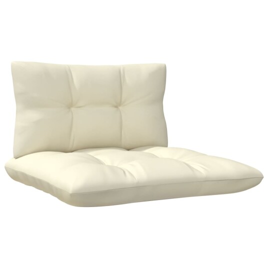 Hagesofagruppe med kremhvite puter 8 deler furu 3096136