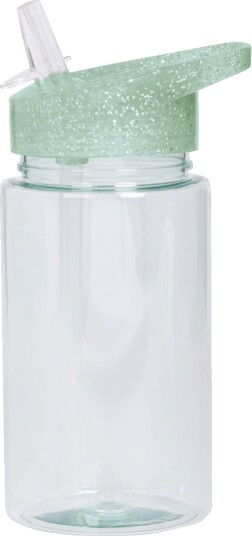 A Little Lovely Company Drikkeflaske m. Sugerør 450 ml Sølv  A Little Lovely Company OneSize Drikkeflaske Grå