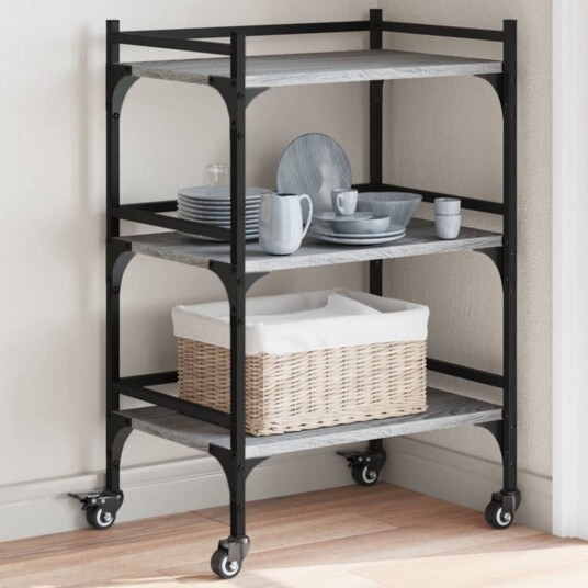 Kjøkkentralle grå sonoma 50x35x75,5 cm konstruert tre 842349 Kjøkkentralle grå sonoma 50x35x75,5 cm konstruert tre 842349