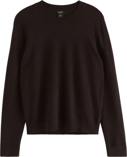 Lindex Fine Knit Long Sleeved Top DARK BROWN M
