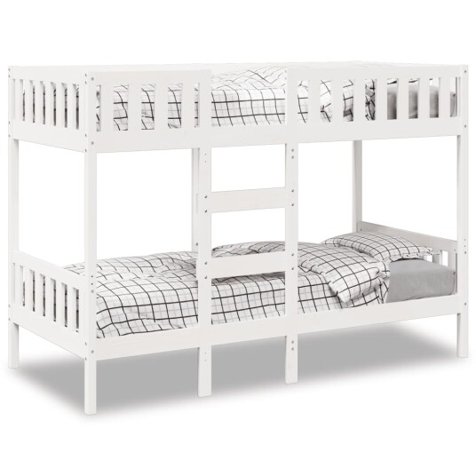Køyeseng hvit 90x190 cm heltre furu 3308605 Køyeseng hvit 90x190 cm heltre furu 3308605