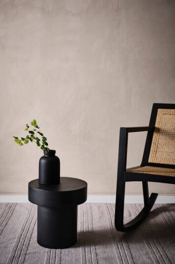 Baratti sidebord Ø 35 cm - lavt Matt svart
