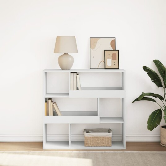 Bokhylle/romdeler hvit 100x33x94,5 cm