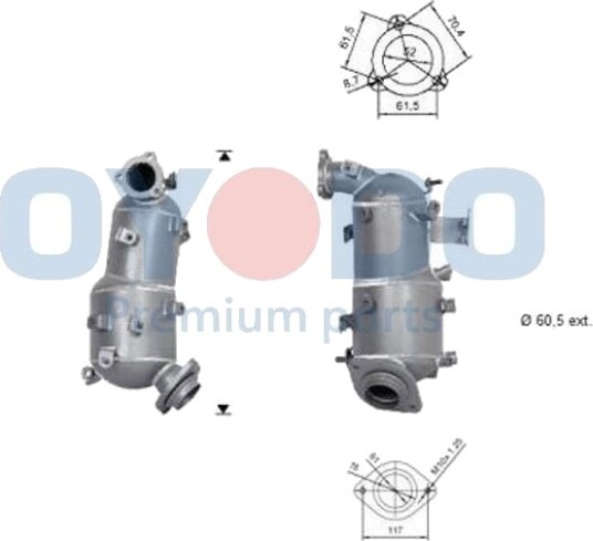 Oyodo 20N0152-OYO Partikkelfilter Oyodo 20N0152-OYO Partikkelfilter