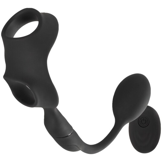 You2Toys Rebel Men's Gear penisring med fjernstyrt analplugg   - Svart